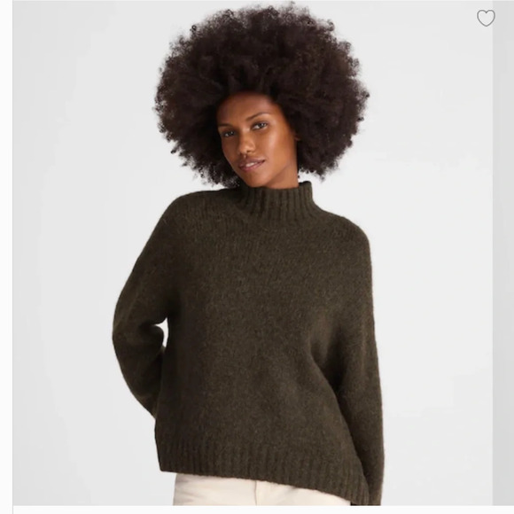 Madewell Sweaters - Madewell Chunky Knit Alpaca Blend Turtleneck M Olive Green NWT Sweater NT592